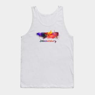 Johannesburg skyline in watercolor Tank Top